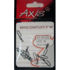Вертлюг Axis Coastlock с застежкой 14кг №10 10шт