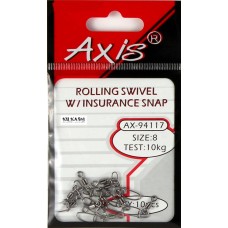 Вертлюг Axis Crosslock с застежкой 15кг №6 10шт