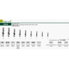 Вертлюг Maruto 3037 BN №6 5шт с застежкой