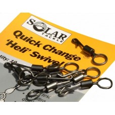 Вертлюг Solar Quick changer heli swivels с застежкой и кольцом